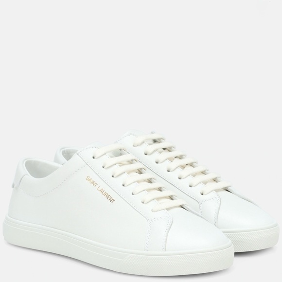 🟡 Saint Laurent White & Gold Sneakers (Great Condition) - Picture 1 of 9